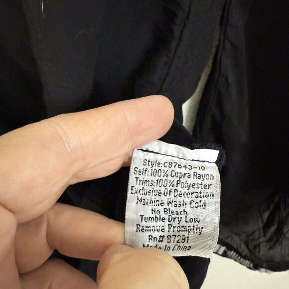 Johnny Was Embroidered Tunic Emily Top Womens Sz Small Black Boho Long Sleeves - Picture 6 of 11